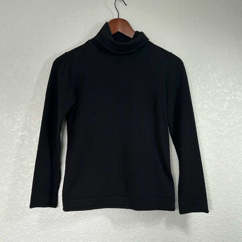 J Jill Black Turtleneck Light Weight Sweater - XS Petite